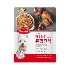 바우와우 강아지용 혼합간식 350g, 닭 + 연어 + 체다치즈 혼합맛, 6개입