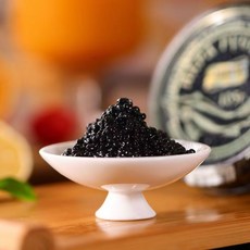okyaios 프리미엄 러시아산 철갑상어 캐비어, 3개, 흑캐비아220g