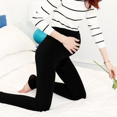 배까지따뜻한레깅스 산모가입기편한스타킹 임산부전용배덮는레깅스 블랙