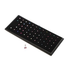 ZCD 60pcs 코 스터드 저자 극성 스테인레스 스틸 크리스탈 바디 피어싱 쥬얼리
