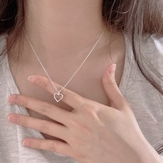 Heart yourself 써지컬스틸 레터링 하트목걸이(2color)