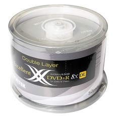 공 DVD8DVD+R DL D9 8.5G단면 더블층 불가능 프린트 흰빛 레코드 벌크 통포장, T03-불가능 프린트 50매입+CD주머니 50개