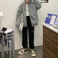 REDWIZ [현물] 슈가글 자체 캐주얼 기모 솔리드 슬림스트레이트팬츠 트레이닝팬츠 20겨울