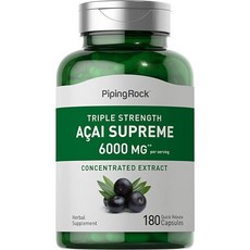 Piping Rock 아사이베리 3000mg 90캡슐, 2개, 90정