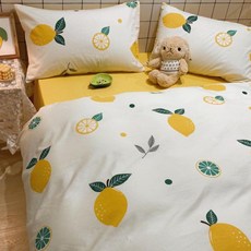 제라늄몰! 엔틱침대인테리어 에침대 베바닥재 공주풍 풀패딩 4종 순면 코튼 스윗 침대시트 이불커버 무드 침대싱글 쓰리, 왕레몬