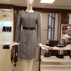 샤트렌(CHATELAINE) [샤트렌]여성 H라인 허리벨트 정장 원피스/울산점