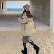 카키 스트링 조거 패딩 여동Down Jacket ToYg