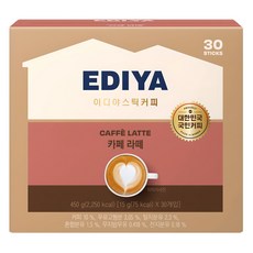 EDIYA COFFEE 拿鐵咖啡, 15g, 30條, 1盒