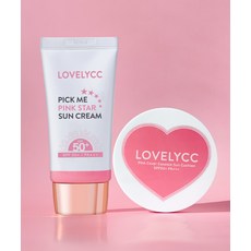 LOVELYCC [2pack]핑크 톤업 커버 에센스 선쿠션 15g + 픽미 핑크 스타 선크림 50ml
