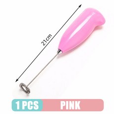 교반기 커피 주방 카푸치노 도구 거품 전기 거품기 요리 계란 핸들 믹서 음료 우유 미니 거품기 비터, 분홍색, 1개