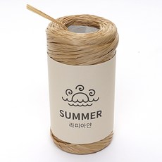 삼남뜨개실 썸머라피아실 50g 10+1 종이실 라피아실 코바늘실 가방실 뜨개실, SUMMER RAFFIA, 103 베이지, 1개