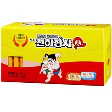 천하장사 소시지 Q 1000 [10gx100개입], 1개, 1kg - 유통기한임박간식