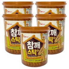 청우식품 참깨스틱 진, 220g, 5개