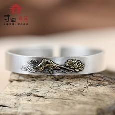 실버바팔찌 타래스팅함 큰 도리 인치 은 4 장 999족히 세팅 구리 입체 부조 오리지널제작 디자인