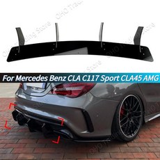자동차 후면 범퍼 하부 디퓨저 립 바디 키트 메르세데스 벤츠 CLA 클래스 W117 C117 CLA220 CLA250 스포츠 CLA45 AMG 세단 -, 한개옵션0