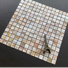 자개 데코타일 모자이크 접착식 욕실 주방 리폼 스티커 벽, 1020내추럴컬러, 1개