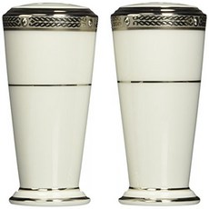 Noritake Chatelaine Platinum Salt Pepper Shakers 노리 타케 샤틀 레인 플래티넘 솔트 페퍼 셰이커, 1