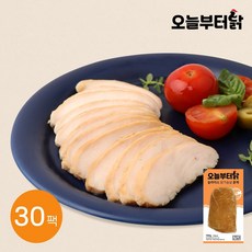 [오늘부터닭] 닭가슴살 슬라이스 훈제 100g 30팩, 단품