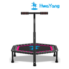 [옵션 6종] 화양스포츠 1인용 대형 성인 가정용 점핑 다이어트 트램폴린 방방이 household trampoline [TYPE A] 원형(40inch) - 그린