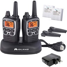 Midland - X-TALKER T71VP3 36 Channel FRS Two-Way Radio - Up to 38 Mile Range Walkie Talkie 121 Pr, 1개, Black/silver - t71