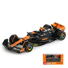 새로운 2024 F1 Bburago 1:43 Mclaren Mcl38 마이애미 Gp 모나코 Amg W15 합금 미니어처 다이캐스트 모델, 09 MCL60-4 Singapore