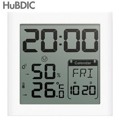 휴비딕 디지털 온도계습도계 실외 실내 온도측정기 시계 달력 습도계 센서 온도계 가정용 HT-5,