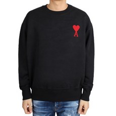 아미 [이지겟] 20FW 빅하트 로고 맨투맨 (블랙) H20HJ034 747 001 BLACK