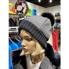 베네통 폭스FUR 방울 패딩모자 BCCP52961