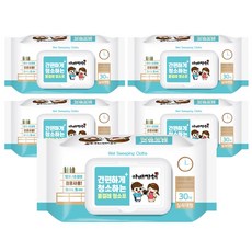 아빠가해 물걸레 청소포 실속 대형 30매, 5팩