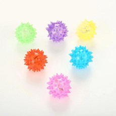 깜박이는 고양이 공 애완견 고무 씹는 벨 안전하고 무독성 여분의, A.8.5cm, 1개