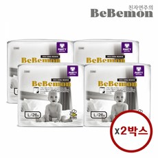 친자연주의 베베몬 에코네이버 팬티기저귀 대형 (8-12kg) 26매X4팩X2박스, 208매