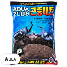 아쿠아플러스 곤충 매트 6 L, 혼합색상, 3개