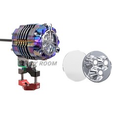 EASY ROOM 오토바이 LED 스피릿 비스트 안개등 파워L3 라이트 15w 30w 낱개구성, 15w_블랙, 1개