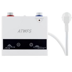 ATWFS 휴대용 인스턴트 온수기 욕실 온수 샤워 및 가정 주방 난방용 전기 히터 220V 4000W, 1) Eu 플러그