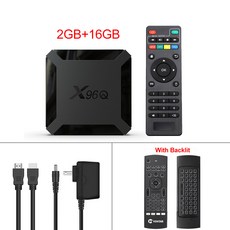 X96Q 스마트 TV 박스 안드로이드 10 올위너 H313 쿼드 코어 4K 60fps 스마트 TV 박스 와이파이 구글 플레이어 유튜브 X96 1GB 8GB 셋톱 박스 2GB 16G, Eu 플러그_2G16G backlit mx3, 16) Eu 플러그 - 2G16G backlit mx3, 1개