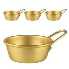 삼호유리 셰프링 양은 손잡이 막걸리잔 250ml, ONE COLOR, 4개