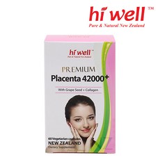 하이웰 프리미엄 플라센타(양태반) 42000+&포도씨+콜라겐 60베지캡슐 1개, 60개