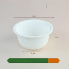 일회용 분해성 그릇 뚜껑 포함 가정용 플라스틱 라운드 테이크 아웃 소스 작은 접시 등급 포장, 21 430ml starch Bowl 50, 1개