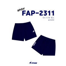 핏섬 Fitsum FAP-2301/2311(NV) 남성/여성 반바지 배드민턴의류 탁구 스쿼시 테니스