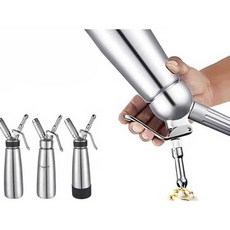 휘핑 스텐 거품 카페 생크림 만드는 기계 커피 폼, 500ML 블랙 + 브러시, 1개