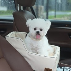 KkoKkoPaw 소형견 반려동물 코쉬 콘솔 카시트 프리미엄 콘솔박스 카시트, 1개, 하얀색