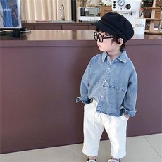 베이비맥스 절개 보이 데님 셔츠 R1566