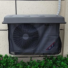 실외기커버 벽걸이 대형 중형 절전 빌라 덮개 보호 단독 에어컨 소형 방수, 88x38cm, 6. 짚재 고무상 와이어로프를 보내는 검은 먼지망