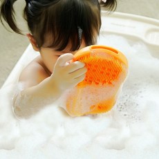 비비또 실리콘 키즈 어린이 목욕장갑, 미모사