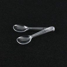 아이스크림스푼 투명디저트스픈(소) 85mm 1000개(벌크포장), 1개