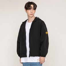 [UNISEX]도트로고 자수 화이트클립 윈드브레이커_2color