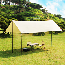 KAL 대형 면타프 폴대 풀세트 440x290cm 피크닉 타프천막 천막, TC면타프(아이보리)