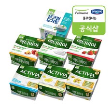 [G][풀무원다논] 액티비아 컵 24개 골라담기 (80gX4입X6) / 플레인 딸기 복숭아 생크림요거트 외, 2. 화이트 24, 80g
