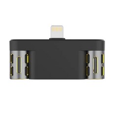 휴대용마이크 이동식마이크 핸드마이크 Langogo 미니 음성 마이크 휴대용 오디오 비디오 녹음 아이폰 호환 안드로이드 라이브 방송 게임용 휴대폰, [02] Lightning, T02-Lightning, 1개