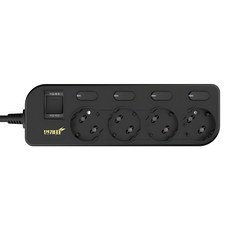 번개표 국산 절전형 개별스위치 멀티탭 4구 M4B-S1.5/R, 1.5m, 블랙, 1개 PC주변기기 번개표 국산 절전형 개별스위치 멀티탭 4구 M4B-S1.5/R, 1.5m, 블랙, 1개 PC주변기기